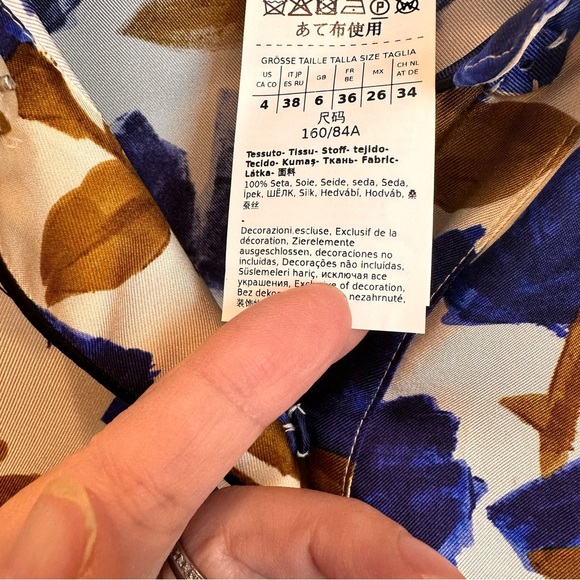 NWOT Max Mara Studio Label-cut 100% Silk Straight-line Dress Sz: US4 Spring - Picture 11 of 16